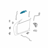 OEM 1999 Dodge Intrepid Handle-Front Door Exterior Diagram - LF02SW1AE