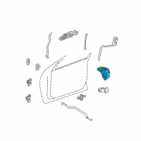 OEM 1999 Chrysler Concorde Front Door Latch Diagram - 4574151AF