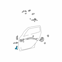 OEM 2011 Toyota Camry Lower Hinge Diagram - 68770-02050