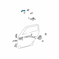 OEM 2004 Toyota Matrix Handle, Outside Diagram - 69211-AA020-A0