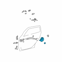 OEM 2003 Toyota Corolla Lock Assembly Diagram - 69050-02091