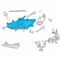 OEM 2009 Nissan Murano Headlamp Housing Assembly, Passenger Side Diagram - 26025-1AA5A