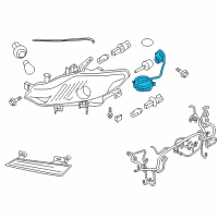 OEM Infiniti G37 Control Unit - XENON Head Lamp Diagram - 28474-8992A