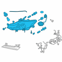 OEM 2012 Nissan Murano Passenger Side Headlight Assembly Diagram - 26010-1AA2C