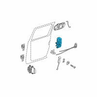 OEM 2008 Dodge Dakota Rear Door Latch Diagram - 55112602AC