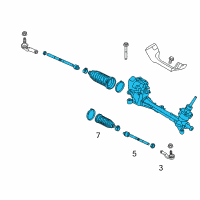 OEM Ford Escape Steering Gear Diagram - HV6Z-3504-CD