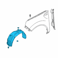 OEM 2022 Kia Soul Guard Assembly-Front WHE Diagram - 86811K0000