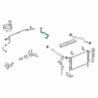 OEM Saturn Aura Radiator SURGE TANK Outlet Hose Diagram - 25953365