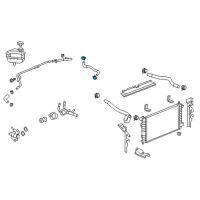 OEM 2010 Chevrolet Malibu Outlet Hose Clamp Diagram - 12589979