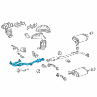 OEM Toyota Avalon Front Pipe Diagram - 17410-0P051