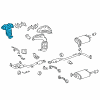 OEM 2007 Toyota Avalon Exhaust Manifold Diagram - 17140-0P040