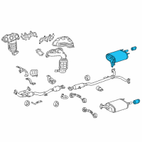 OEM Toyota Avalon Muffler W/Tailpipe Diagram - 17430-0P040