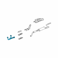 OEM 2001 Acura MDX Pipe A, Exhaust Diagram - 18210-S3V-A01