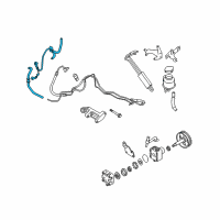 OEM 2008 Infiniti FX45 Power Steering Return Hose Assembly Diagram - 49721-CG010