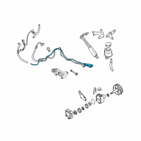 OEM Infiniti FX35 Power Steering Return Hose Assembly Diagram - 49721-CL10A