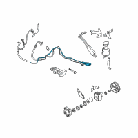 OEM 2008 Infiniti FX35 Power Steering Return Hose Assembly Diagram - 49721-CL10A