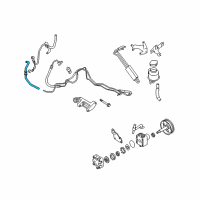 OEM 2006 Infiniti FX35 Power Steering Return Hose Diagram - 49725-CG012