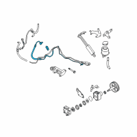 OEM 2007 Infiniti FX35 Power Steering Hose & Tube Set Diagram - 49710-CG105