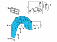 OEM 2020 Cadillac CT4 Wheelhouse Liner Diagram - 84848501
