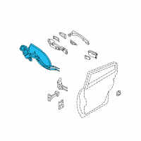 OEM 2014 Infiniti QX50 Lock & Remote Control Assembly-Rear Door, RH Diagram - 82500-1BA0A