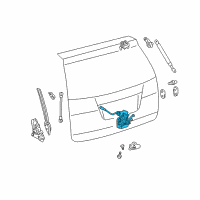 OEM 2007 Toyota Sienna Lock Assembly Diagram - 69110-08050