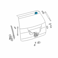 OEM 2007 Toyota Sequoia Hinge Diagram - 68810-08010