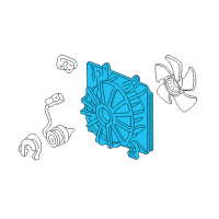 OEM 2002 Honda Civic Shroud (Denso) Diagram - 19015-PLC-003