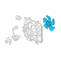 OEM 2005 Honda Civic Fan, Cooling (Denso) Diagram - 19020-PLC-003