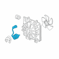 OEM 2003 Honda Civic Motor, Cooling Fan (Denso) Diagram - 19030-PLC-003