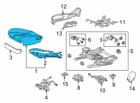 OEM Lexus LC500 Seat Sub-Assembly, FR RH Diagram - 71101-11070-C0