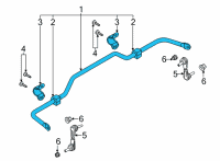 OEM 2022 Ford Bronco Sport BAR - STABILIZER Diagram - LX6Z-5A772-P