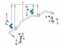 OEM Ford Escape CLAMP - RUBBER BUSH Diagram - LX6Z-5B484-A