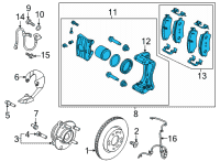 OEM 2022 Hyundai Ioniq 5 BRAKE ASSY-FR, LH Diagram - 58110-GI000