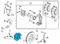 OEM Hyundai Ioniq 5 HUB ASSY-FR WHEEL Diagram - 51730-GI100