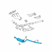 OEM 2007 Ford F-150 Muffler W/Tailpipe Diagram - 4L3Z-5230-A