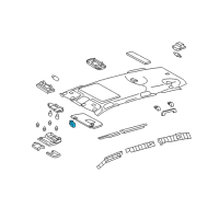 OEM Toyota RAV4 Sunvisor Holder Diagram - 74348-02020-E1