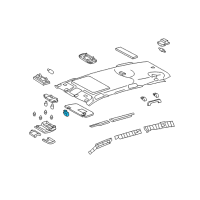 OEM 2010 Toyota RAV4 Sunvisor Holder Diagram - 74348-02020-E1