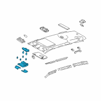 OEM 2007 Toyota RAV4 Map Lamp Assembly Diagram - 81260-42120-B0