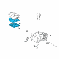 OEM 2003 Toyota Highlander Seat Cushion Pad Diagram - 71512-48030