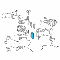 OEM 2012 Chevrolet Silverado 2500 HD Cooler Gasket Diagram - 98065521