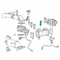 OEM 2013 Chevrolet Silverado 3500 HD EGR Pipe Gasket Diagram - 98065523