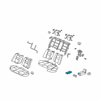 OEM 2005 Acura RL Holder Assembly, Rear Armrest (Gray) Diagram - 82183-SJA-A02ZB