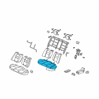 OEM 2007 Acura RL Pad & Frame, Rear Seat Cushion Diagram - 82137-SJA-G01