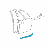 OEM 2009 Lincoln Navigator Lower Weatherstrip Diagram - 7L1Z-7820759-B