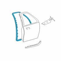 OEM 2011 Lincoln Navigator Door Weatherstrip Diagram - 7L1Z-7820709-A