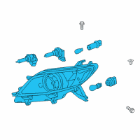 OEM 2011 Toyota Sienna Composite Headlamp Diagram - 81150-08052