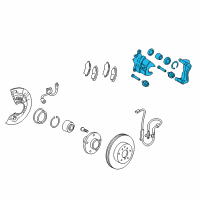 OEM 2016 Lexus ES300h Disc Brake Cylinder Assembly, Left Diagram - 47750-33361