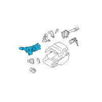 OEM 2011 Toyota Yaris Headlamp Switch Diagram - 84140-52151