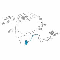 OEM 2008 Cadillac CTS Lock Assembly Diagram - 23190368