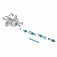 OEM 2022 Honda Pilot Driveshaft Assembly, Passenger Side Diagram - 42310-TG7-A02